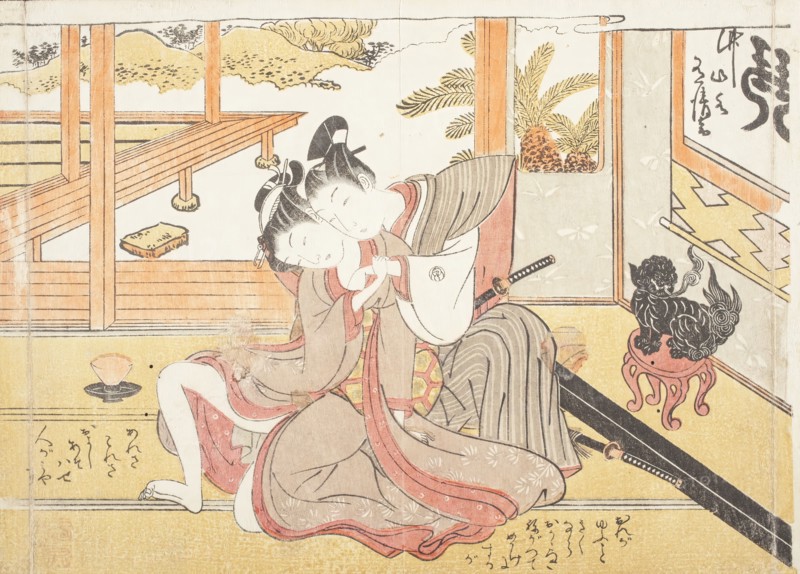 Untilted picture from a erotic album, Early 1770s. Creator: Isoda Koryusai.
