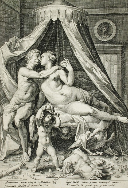 Mars and Venus, c1590. Creator: Jacob Matham.