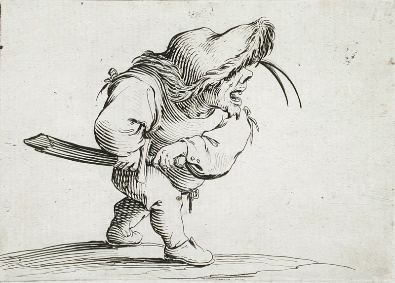 Man About to Pull his Sabre, 1616. Creator: Jacques Callot.