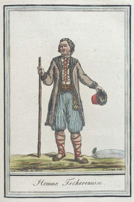 Costumes de Différents Pays, 'Homme Ischeremisse', c1797. Creators: Jacques Grasset de Saint-Sauveur, LF Labrousse.