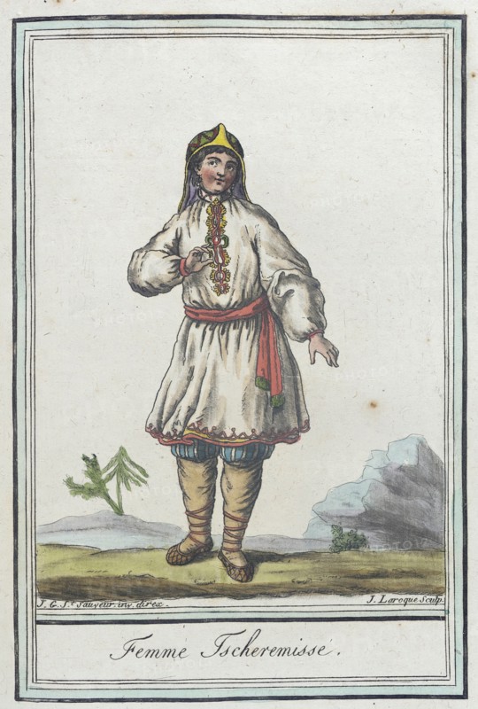 Costumes de Différents Pays, 'Femme Ischeremisse', c1797. Creators: Jacques Grasset de Saint-Sauveur, LF Labrousse.