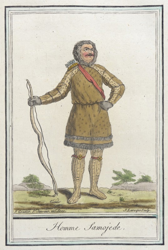 Costumes de Différents Pays, 'Homme Samojede', c1797. Creators: Jacques Grasset de Saint-Sauveur, LF Labrousse.