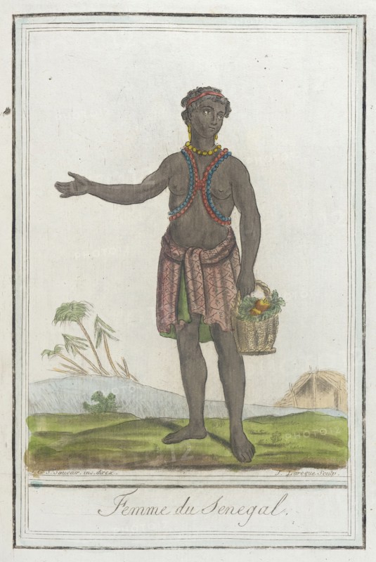 Costumes de Différents Pays, 'Femme du Senegal', c1797. Creators: Jacques Grasset de Saint-Sauveur, LF Labrousse.