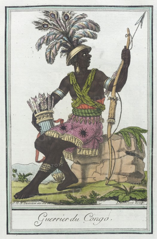 Costumes de Différents Pays, 'Guerrier du Congo', c1797. Creators: Jacques Grasset de Saint-Sauveur, LF Labrousse.