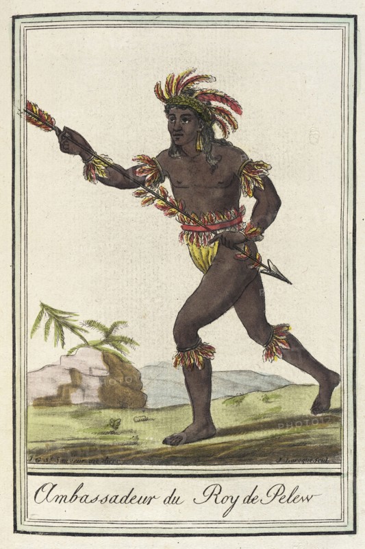 Costumes de Différents Pays, 'Ambassadeur du Roy de Pelew', c1797. Creators: Jacques Grasset de Saint-Sauveur, LF Labrousse.