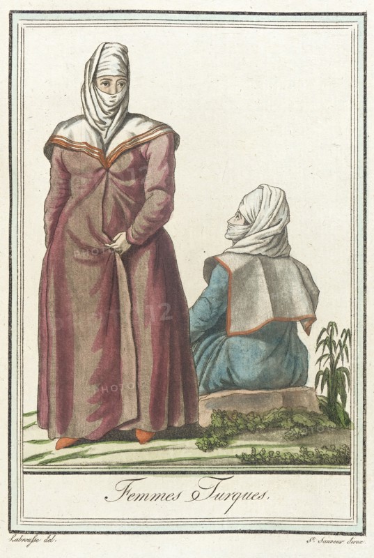 Costumes de Différents Pays, 'Femmes Turques', c1797. Creators: Jacques Grasset de Saint-Sauveur, LF Labrousse.