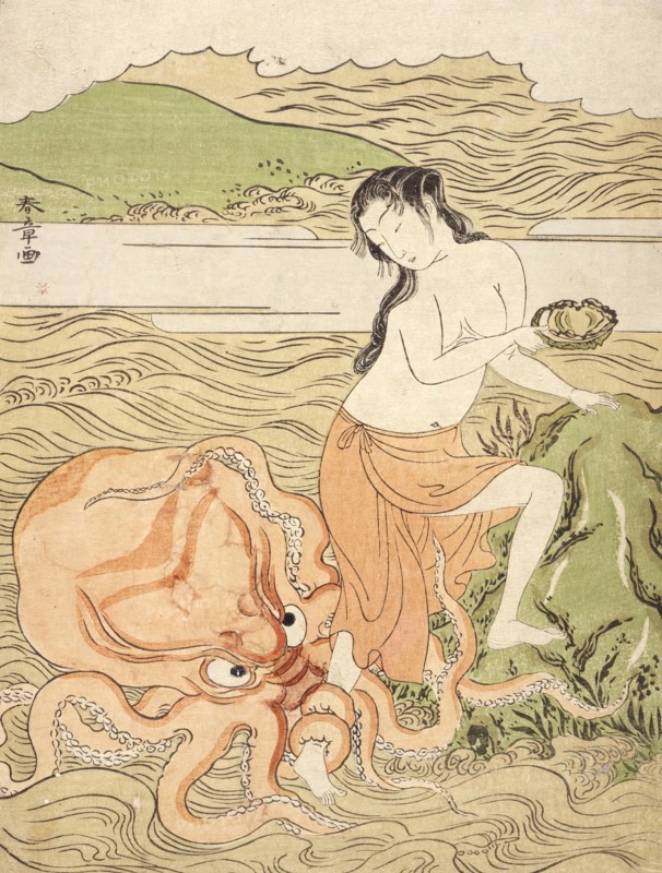Abalone Fishergirl with an Octopus, between circa 1773 and circa 1774. Creator: Shunsho.