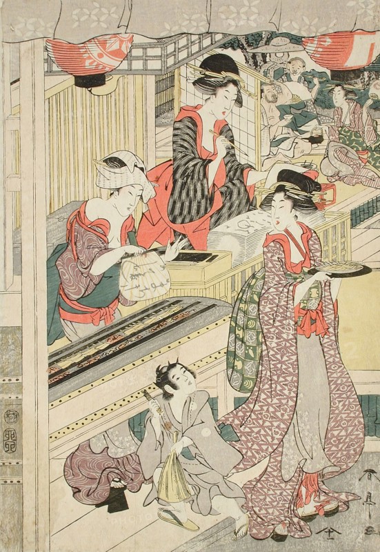 Restaurant Specializing in Eel, between circa 1804 and circa 1810. Creator: Katsukawa Shuntei.