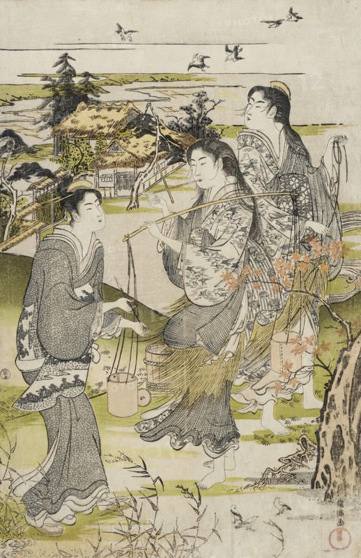 Noda no Tamagawa, c1787. Creator: Kubo Shunman.