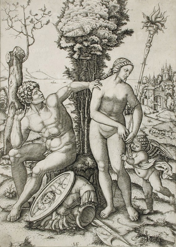 Mars, Venus and Cupid, 1508. Creator: Marcantonio Raimondi.