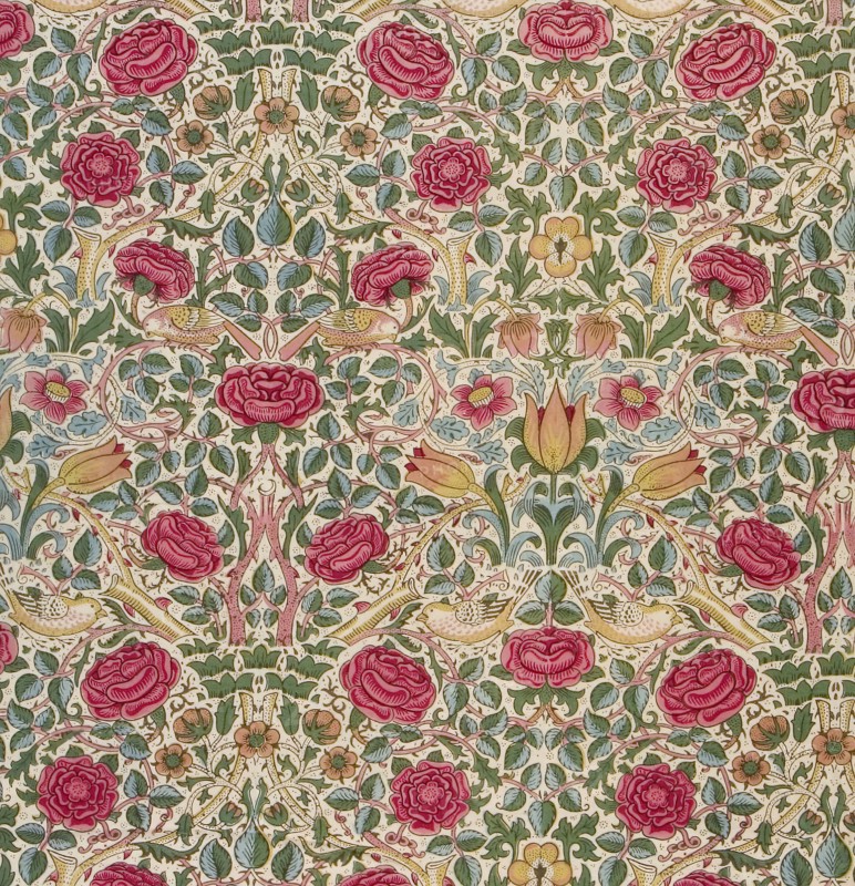Textile, 'Rose', Designed 1883. Creator: William Morris.