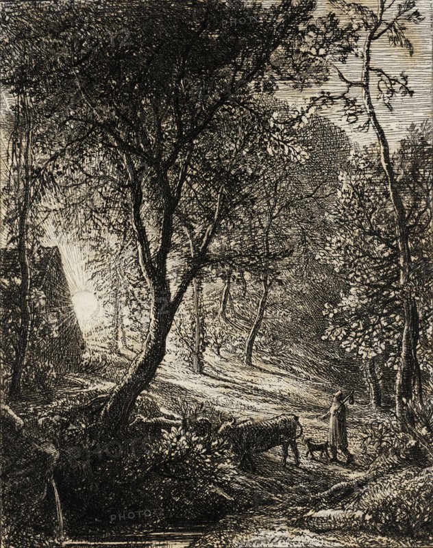The Herdsman's Cottage, 1850. Creator: Samuel Palmer.