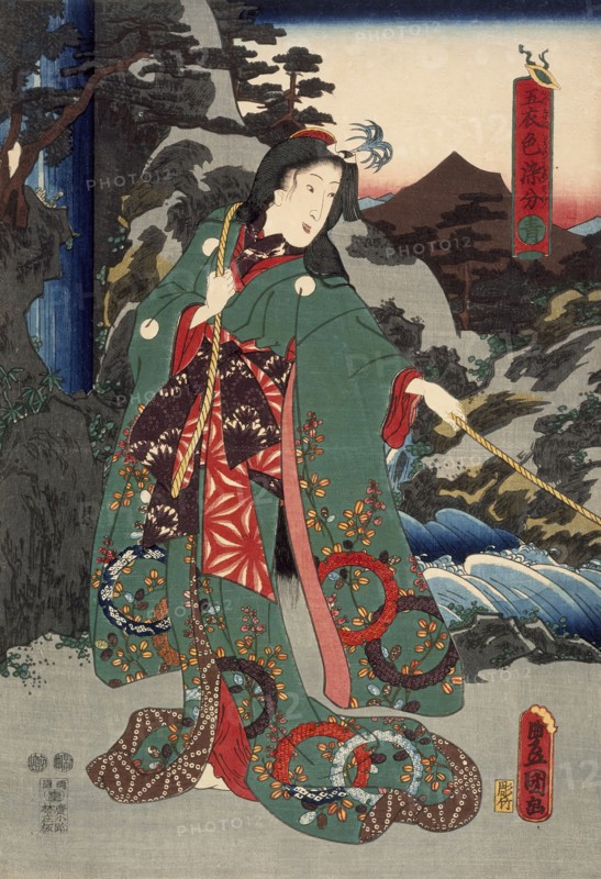 Green, between circa 1847 and circa 1852. Creator: Utagawa Kunisada.