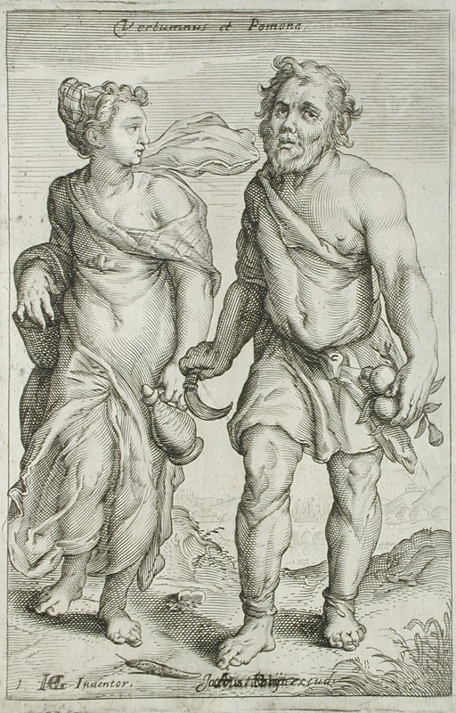 Vertumnus and Pomona, between 1607 and 1610. Creator: Workshop of Jacob Matham.