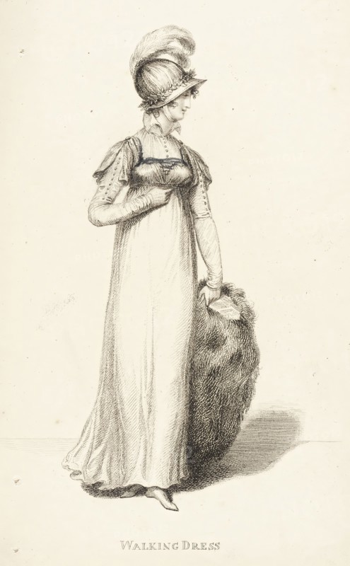Fashion Plate (Walking Dress), between circa 1803 and circa 1804. Creator: Unknown.