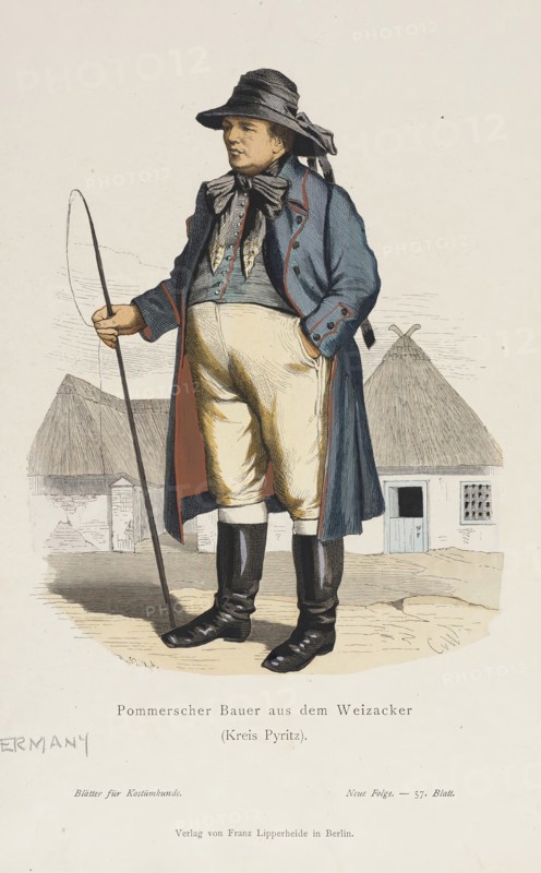 Costume Plate (Pommerscher Bauer aus dem Weizacker), 19th century. Creator: Unknown.