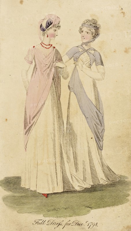 Fashion Plate (Full Dress for Decr. 1798), 1798. Creator: Unknown.