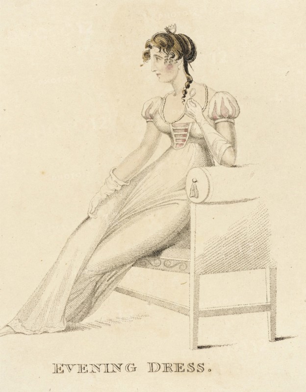Fashion Plate (Evening Dress), 1813. Creator: Unknown.