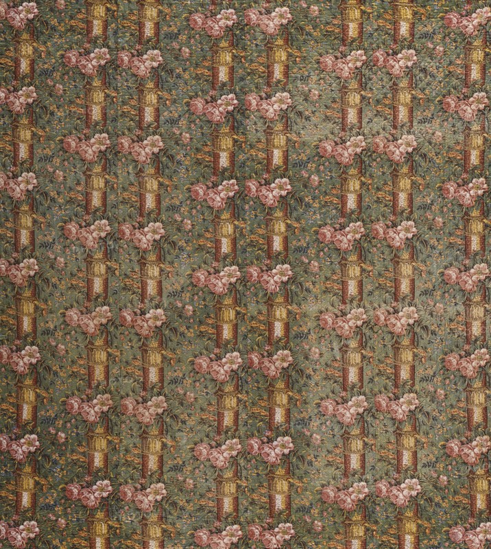Whole Cloth Quilt with Pillar Print, c1830. Creator: Unknown.