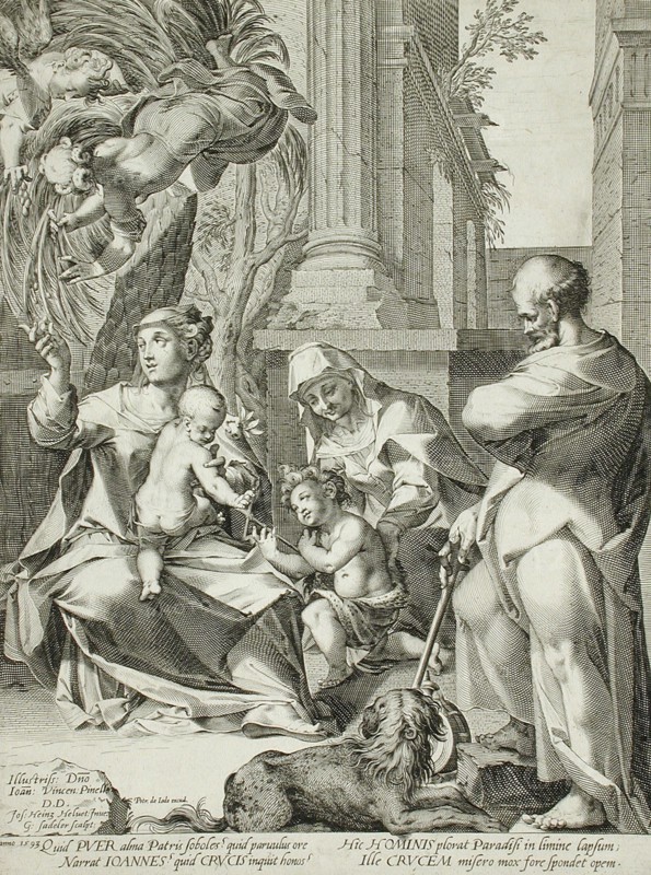 The Holy Family with Saint Elizabeth and Saint John the Baptist, 1593. Creator: Aegidius Sadeler II.