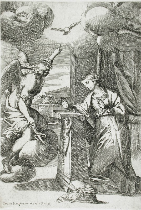 The Annunciation, between c1645 and c1650. Creator: Carlo Maratti.