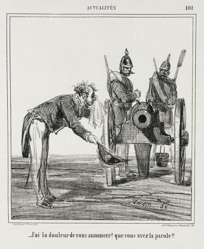 J'ai la douleur de vous announcer! Que vous avez la parole!, 1866. Creator: Cham.