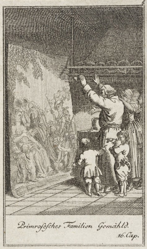 Plate 5 for Oliver Goldsmith's 'The Vicar of Wakefield', 1776. Creator: Daniel Berger.