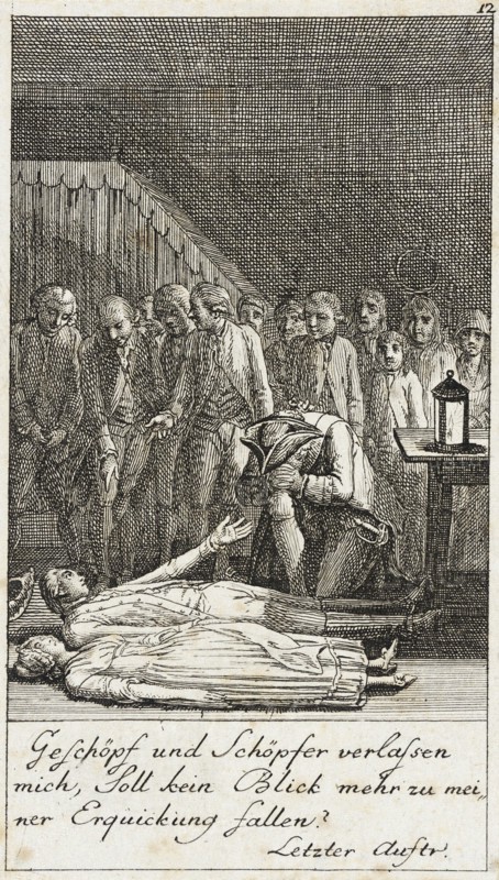 Plate 12 for Schiller's 'Intrigue and Love', 1785. Creator: Daniel Nikolaus Chodowiecki.