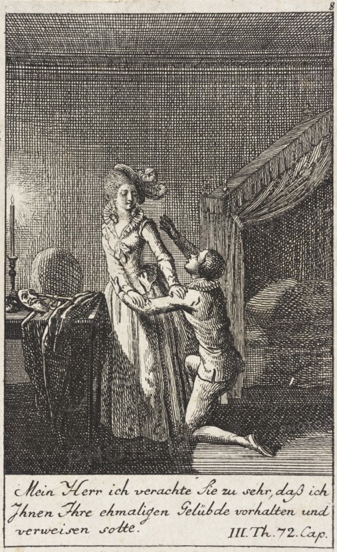 Plate 8 for Thomas Smollett's 'The Adventures of Peregrine Pickle', 1785. Creator: Daniel Nikolaus Chodowiecki.