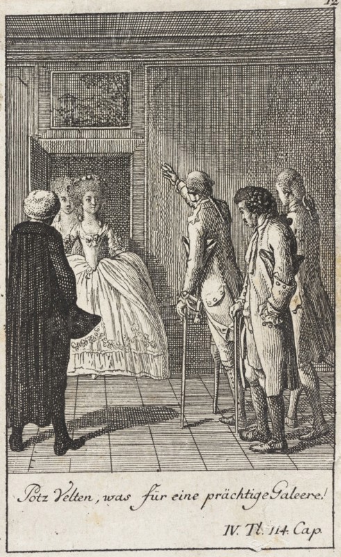 Plate 12 for Thomas Smollett's 'The Adventures of Peregrine Pickle', 1785. Creator: Daniel Nikolaus Chodowiecki.