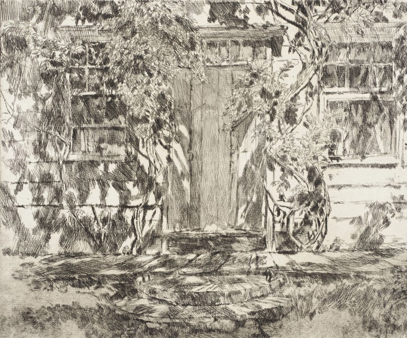 Old Doorway, Easthampton, 1920. Creator: Frederick Childe Hassam.