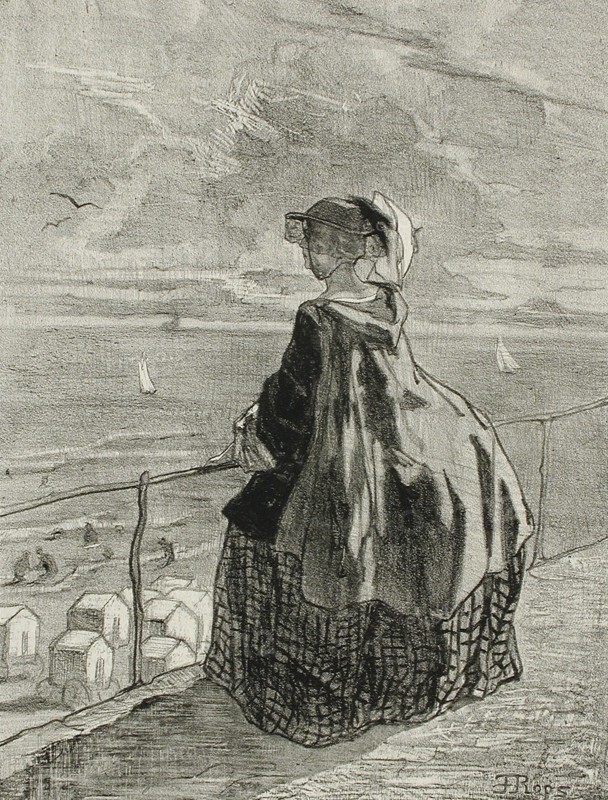 Ostende, 1857. Creator: Félicien Rops.