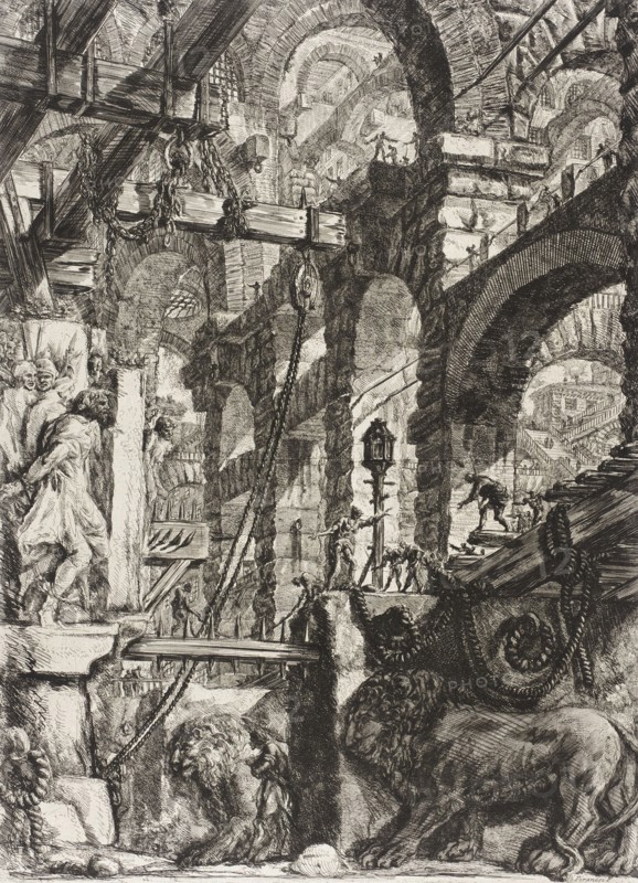 The Lion Bas-Reliefs, 1761. Creator: Giovanni Battista Piranesi.