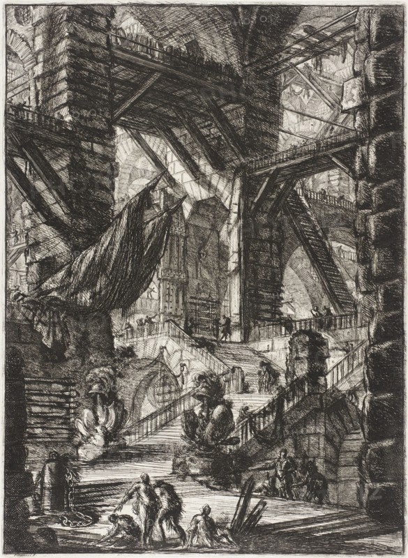 The Staircase with Trophies, 1761. Creator: Giovanni Battista Piranesi.