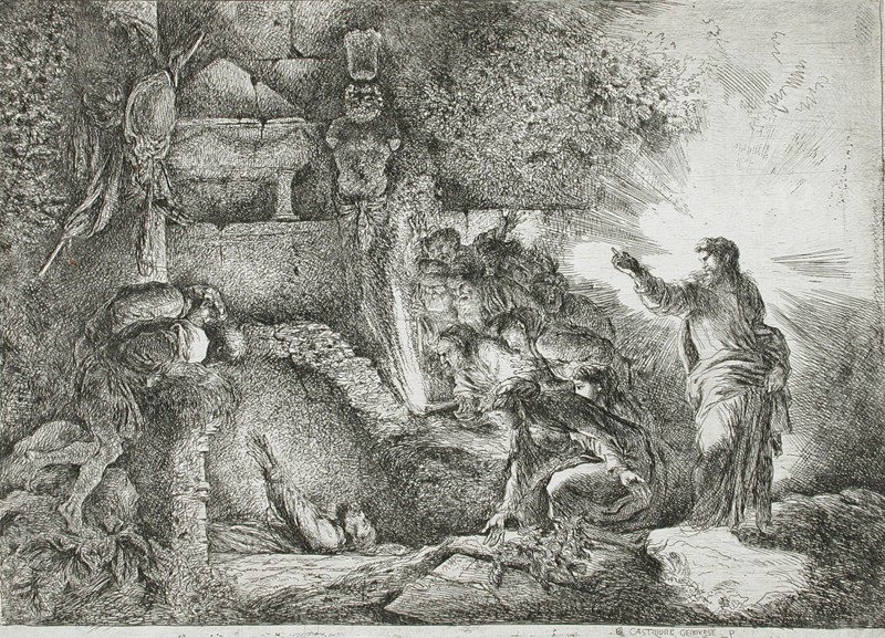The Raising of Lazarus, between c1647 and c1651. Creator: Giovanni Benedetto Castiglione.