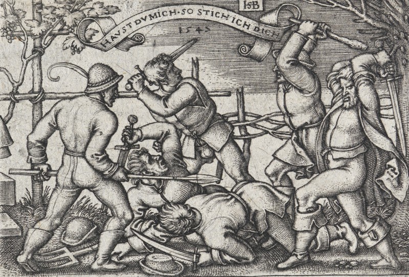 Peasants' Brawl, between 1546 and 1547. Creator: Sebald Beham.