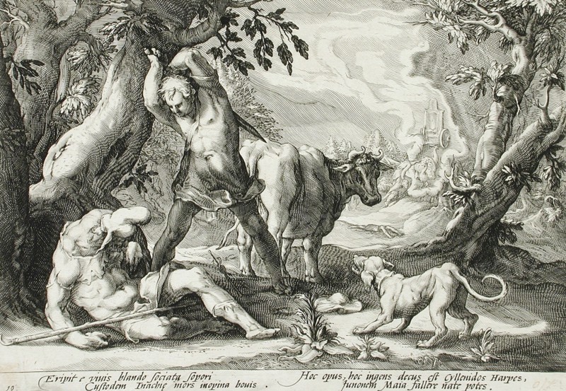 Mercury Killing Argus, published 1589. Creator: Hendrik Goltzius.