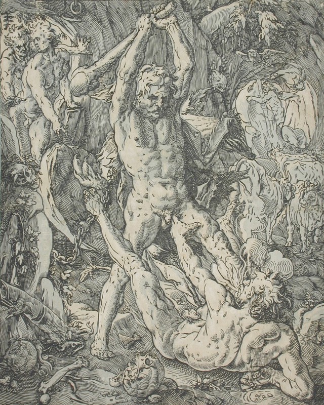 Hercules and Cacus, 1588. Creator: Hendrik Goltzius.