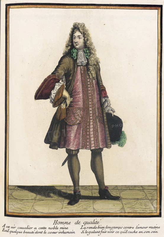 Recueil des modes de la cour de France, 'Homme de Qualité', Bound 1703-1704. Creator: Henri Bonnart.