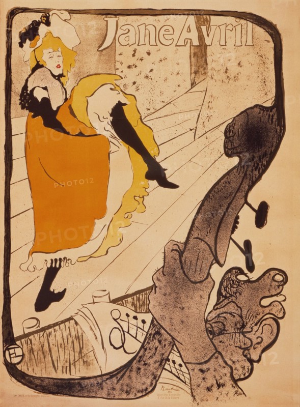 Jane Avril, 1893. Creator: Henri de Toulouse-Lautrec.