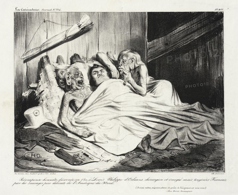 Récompense honnête, décernée...à Louis-Philippe, 1835. Creator: Honore Daumier.