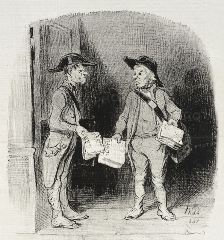 Les Vendeurs de l'Époque, 1845.  Creator: Honore Daumier.