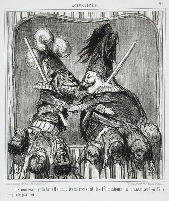 Le Nouveau polichinelle napolitain.., 1855. Creator: Honore Daumier.