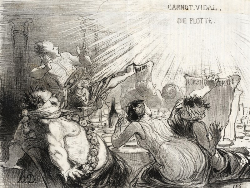Le Festin de Baltazar-Véron, 1850. Creator: Honore Daumier.