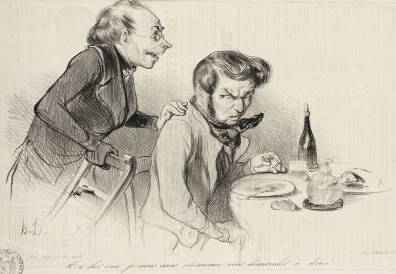 Mon cher ami, je viens sans cérémonie.., 1838. Creator: Honore Daumier.