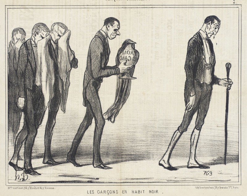 Les Garçons en habit noir, 1855. Creator: Honore Daumier.