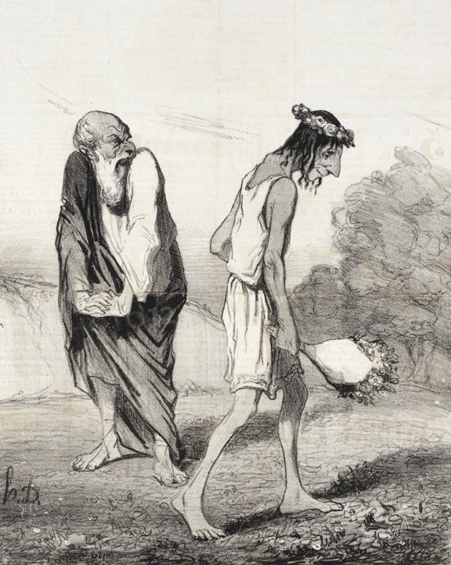 Télémaque ravagé par l'amour, 1842. Creator: Honore Daumier.