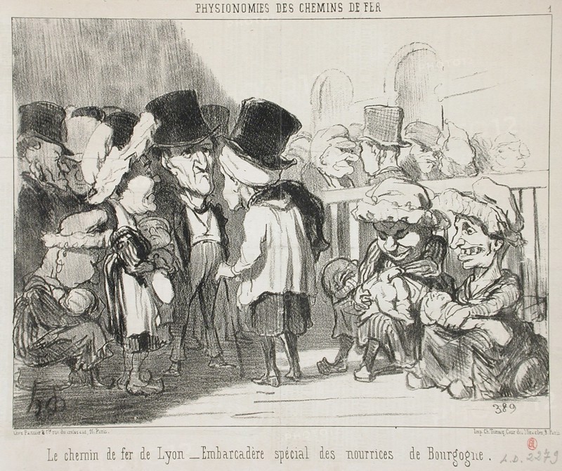 Le Chemin de fer de Lyon. Embarcadère.., 1852. Creator: Honore Daumier.