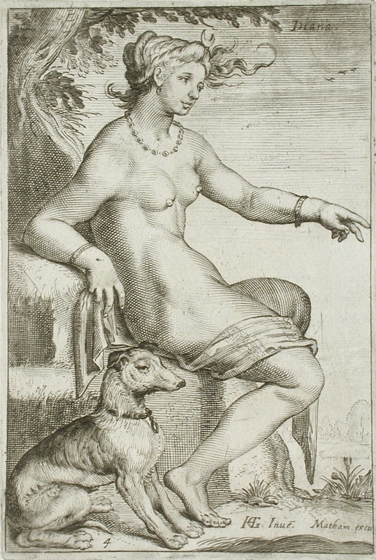 Diana, between 1607 and 1610. Creator: Jacob Matham.