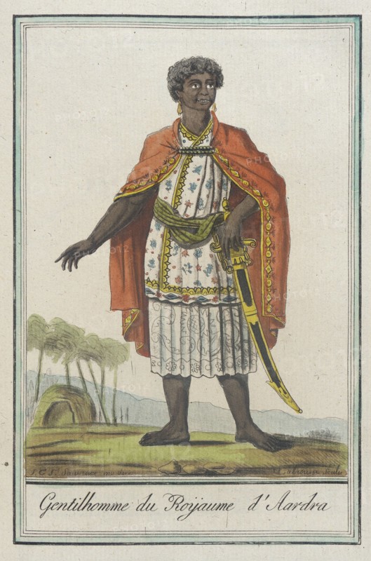 Costumes de Différents Pays, 'Gentilhomme du Roÿaume d'Aardra', c1797. Creator: Jacques Grasset de Saint-Sauveur.